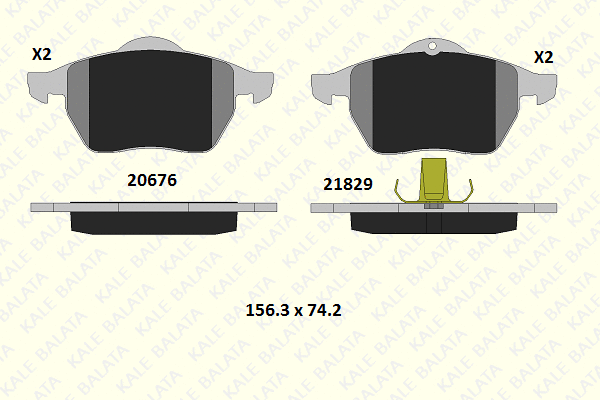 Brake Pad Set, disc brake (21829 203 05)