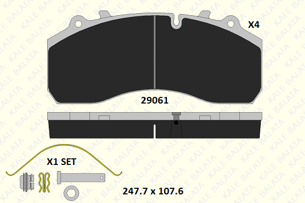 Brake Pad Set, disc brake (29061 300 14)
