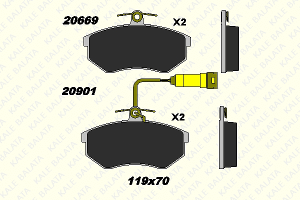 Brake Pad Set, disc brake (20669 196 15)