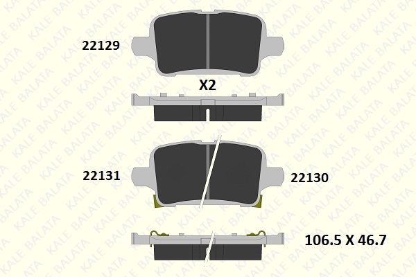 Brake Pad Set, disc brake (22129 171 05)