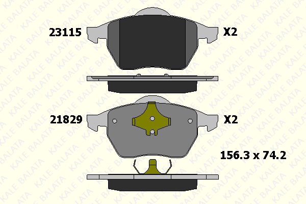 Brake Pad Set, disc brake (23115 196 05)