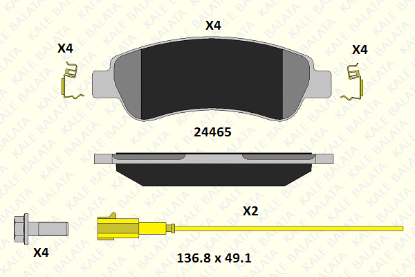 Brake Pad Set, disc brake (24465 190 15)