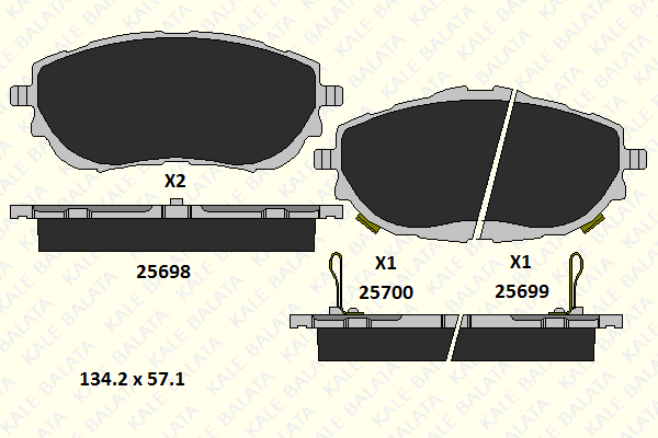 Brake Pad Set, disc brake (25698 187 15)