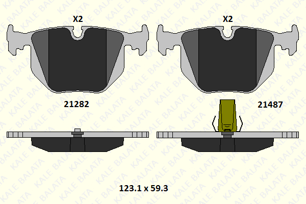Brake Pad Set, disc brake (21487 172 05)