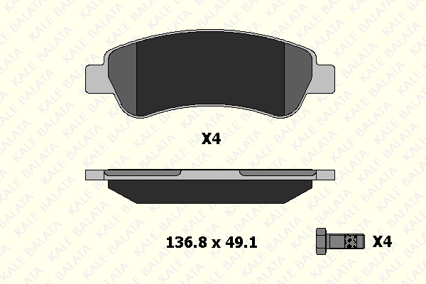 Brake Pad Set, disc brake (24465 190 14)