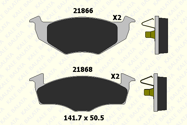 Brake Pad Set, disc brake (21866 153 05)