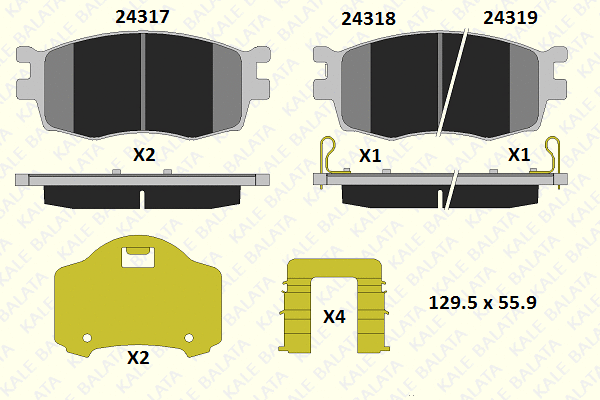Brake Pad Set, disc brake (24317 177 25)