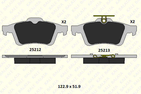 Brake Pad Set, disc brake (25212 161 05)