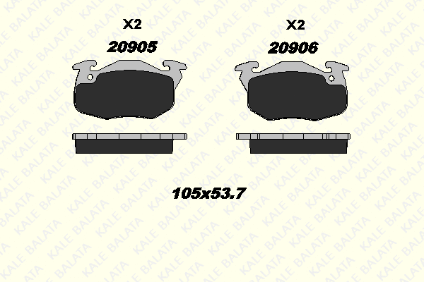 Brake Pad Set, disc brake (20906 180 05)