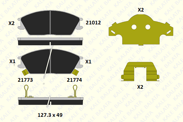 Brake Pad Set, disc brake (21012 150 15)