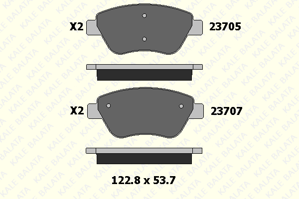 Brake Pad Set, disc brake (23705 176 05)