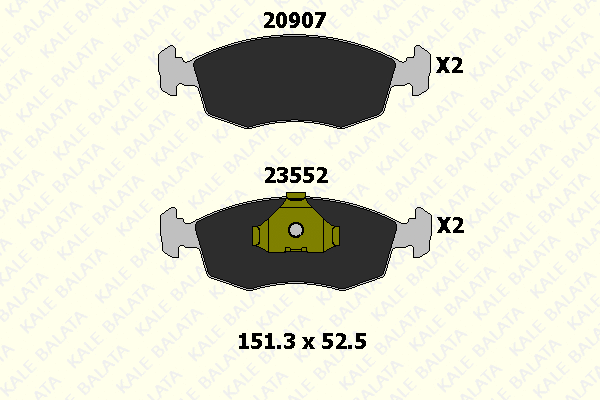 Brake Pad Set, disc brake (23552 180 05)