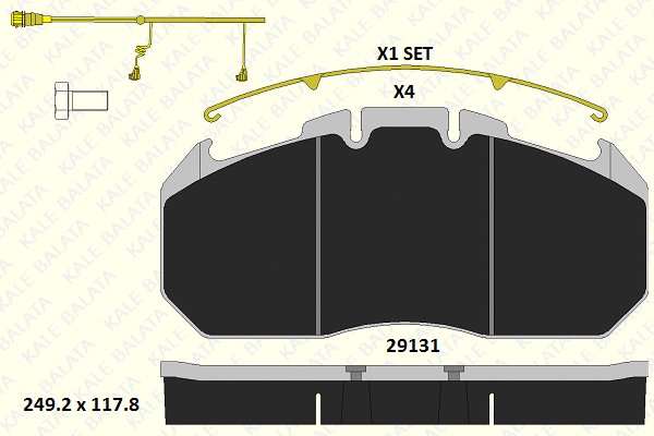 Brake Pad Set, disc brake (29131 302 24)