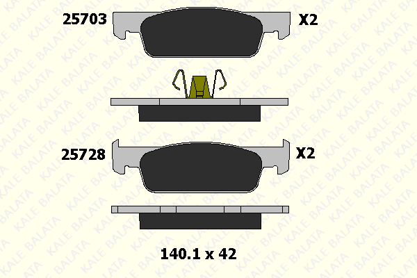 Brake Pad Set, disc brake (25728 180 05)