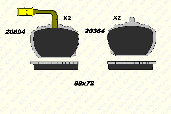 Brake Pad Set, disc brake (20894 150 05)