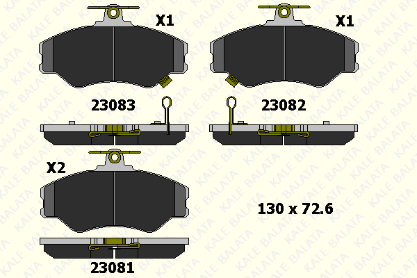 Brake Pad Set, disc brake (23081 190 05)