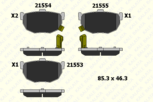 Brake Pad Set, disc brake (21553 140 05)
