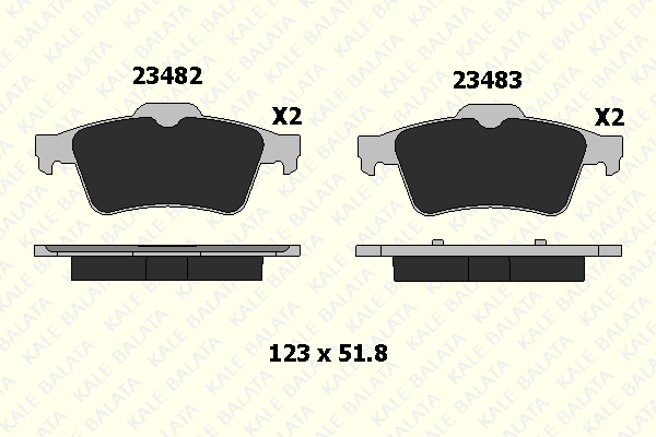 Brake Pad Set, disc brake (23482 165 05)