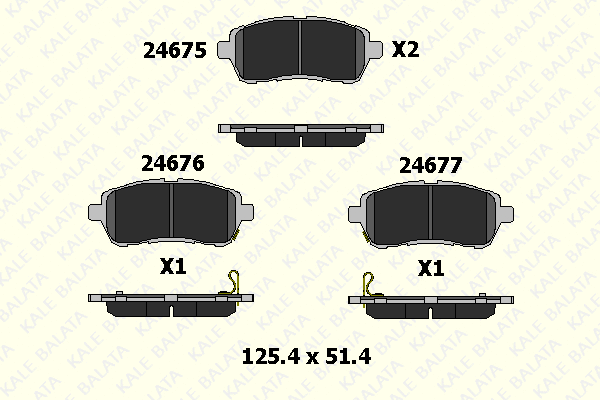 Brake Pad Set, disc brake (24675 165 05)