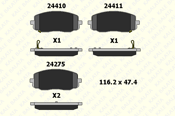 Brake Pad Set, disc brake (24275 168 05)