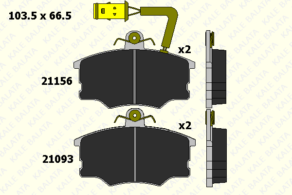 Brake Pad Set, disc brake (21156 174 25)