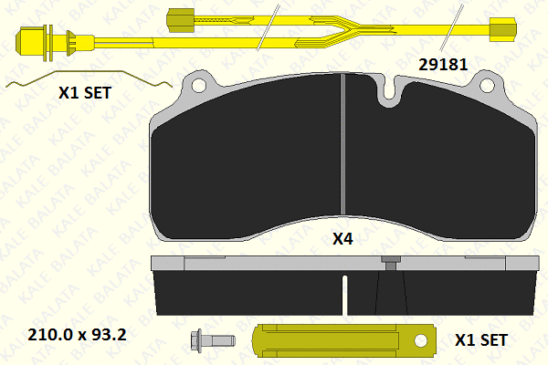 Brake Pad Set, disc brake (29181 300 14)