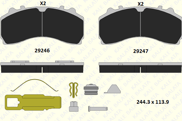 Brake Pad Set, disc brake (29246 298 25)