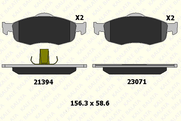 Brake Pad Set, disc brake (21394 185 05)
