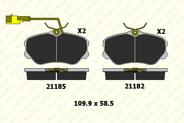 Brake Pad Set, disc brake (21185 194 35)