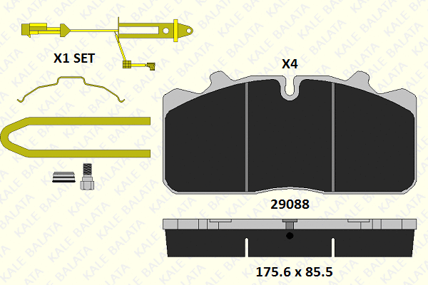 Brake Pad Set, disc brake (29088 260 24)