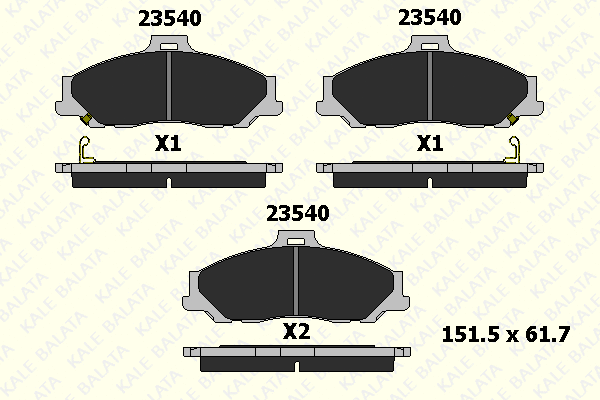 Brake Pad Set, disc brake (23540 173 14)
