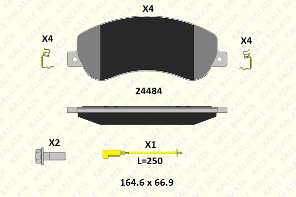 Brake Pad Set, disc brake (24484 185 15)