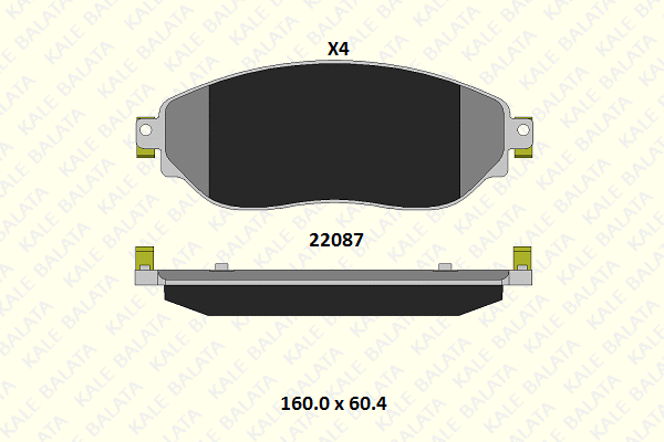 Brake Pad Set, disc brake (22087 182 04)