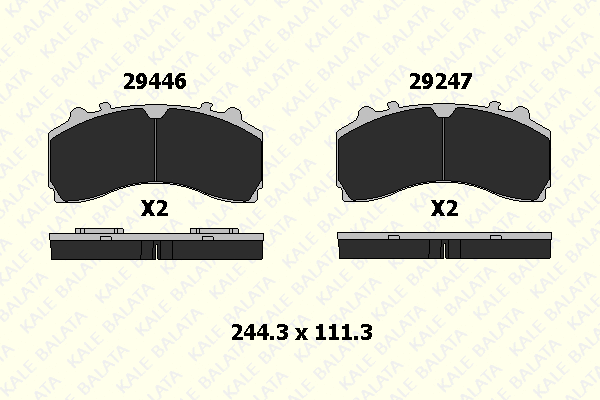 Brake Pad Set, disc brake (29246 298 15)