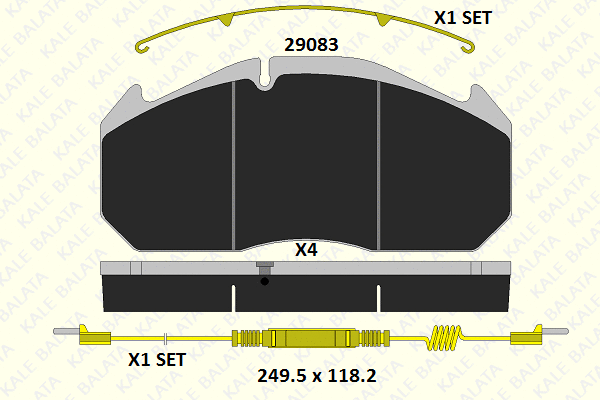 Brake Pad Set, disc brake (29083 282 24)