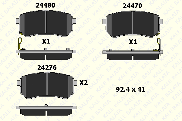Brake Pad Set, disc brake (24276 148 05)