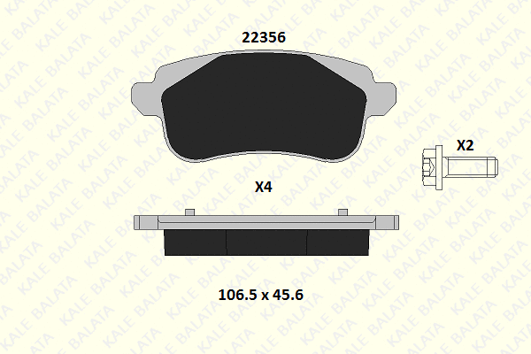 Brake Pad Set, disc brake (22356 159 14)