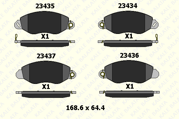 Brake Pad Set, disc brake (23434 185 25)