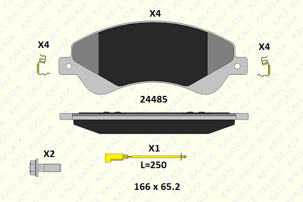 Brake Pad Set, disc brake (24485 188 14)