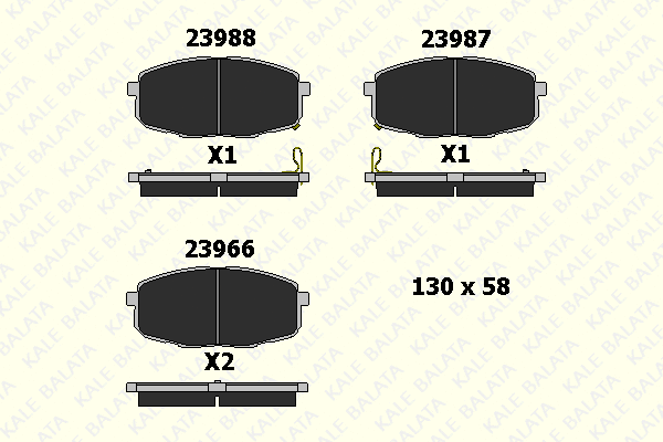 Brake Pad Set, disc brake (23966 164 05)