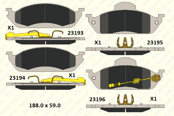 Brake Pad Set, disc brake (23193 163 15)