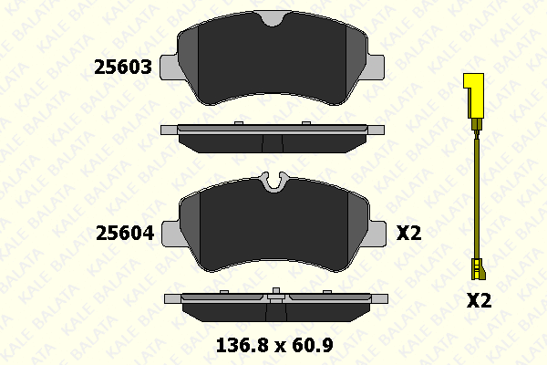 Brake Pad Set, disc brake (25603 175 15)