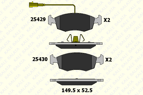 Brake Pad Set, disc brake (25429 172 05)