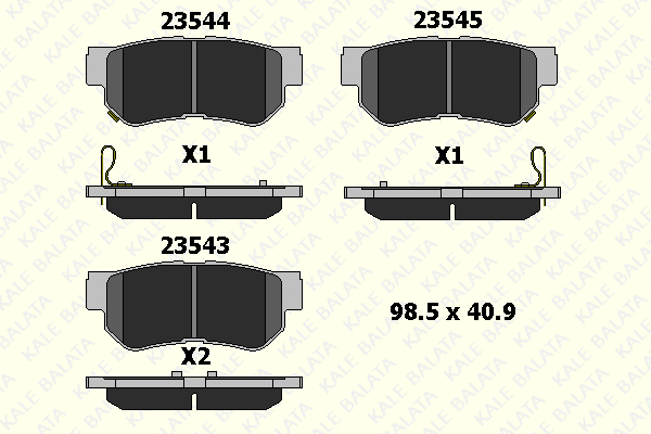 Brake Pad Set, disc brake (23543 150 04)