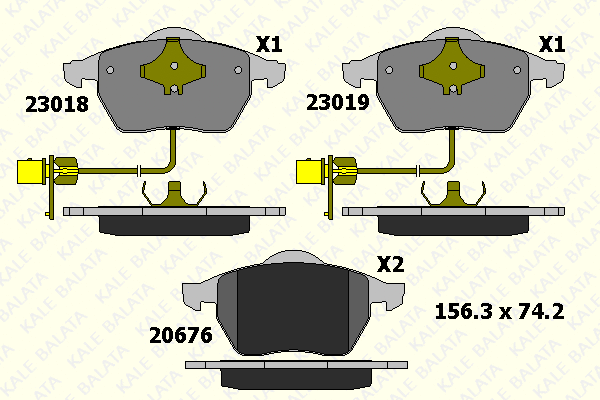 Brake Pad Set, disc brake (23018 204 05)