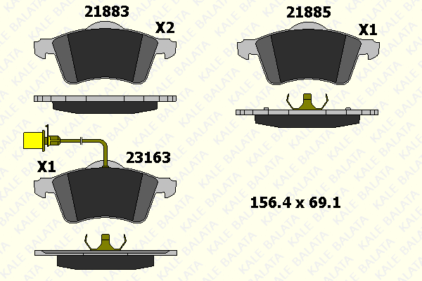Brake Pad Set, disc brake (21885 206 05)