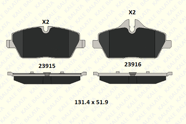 Brake Pad Set, disc brake (23915 178 15)