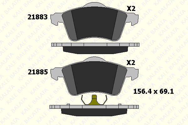 Brake Pad Set, disc brake (21883 196 05)