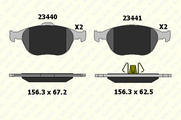 Brake Pad Set, disc brake (23440 176 05)