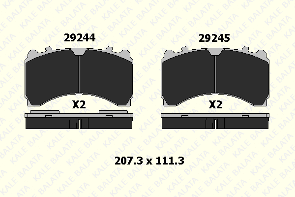 Brake Pad Set, disc brake (29244 298 15)